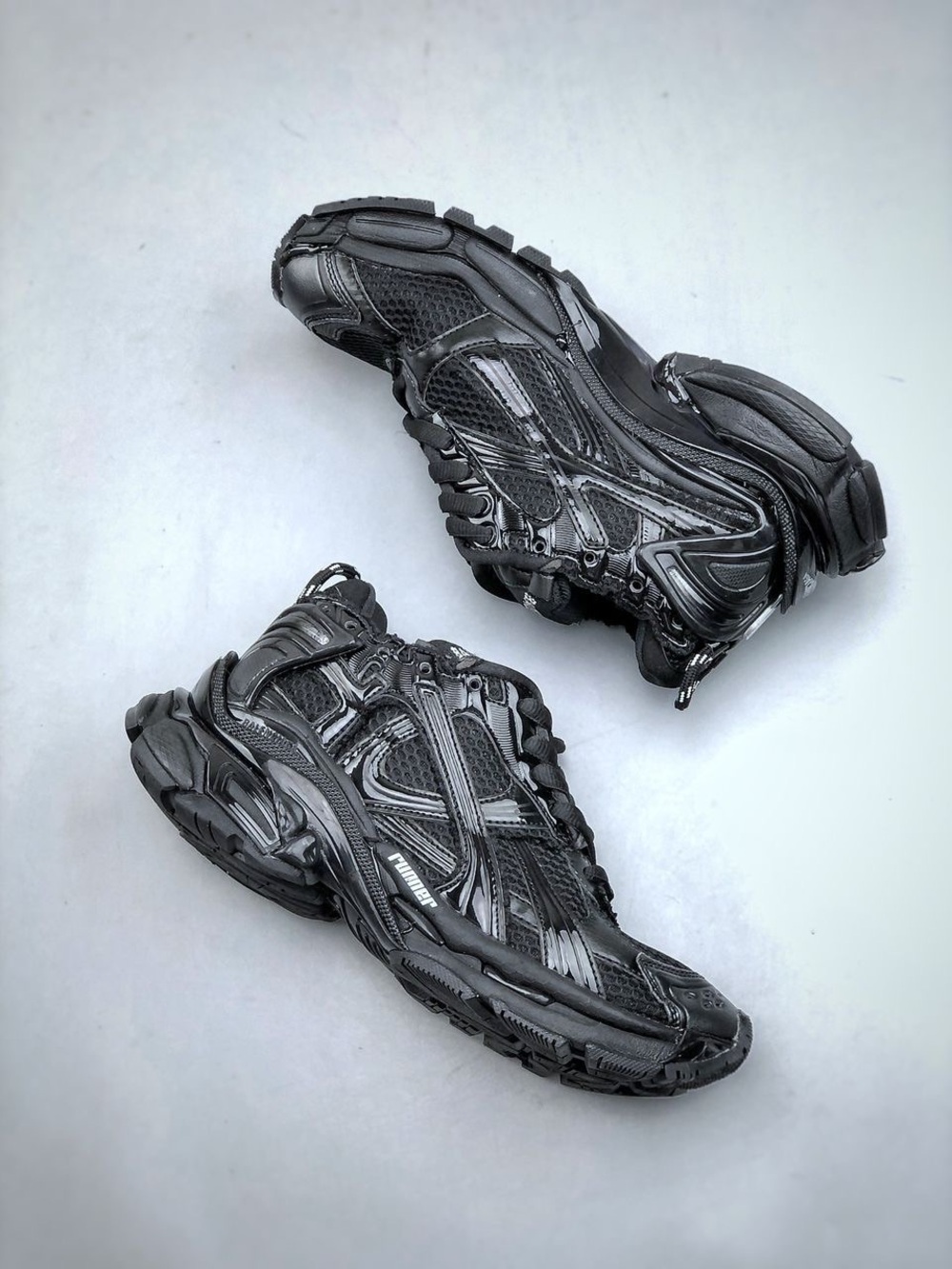 Balenciaga Runner Black Multi-Layer Sneakers